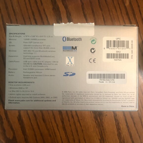 Palm Tungsten E2 TX Handheld Large Color Screen Handheld Only Open Box - Picture 8 of 11